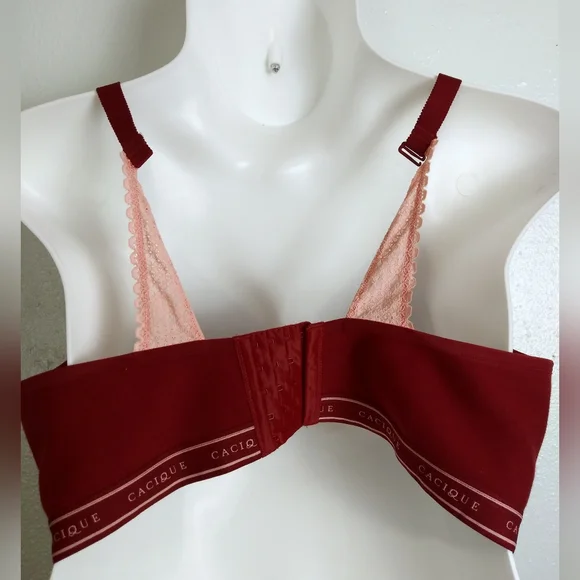 CACIQUE Bra Unlined full coverage No-Wire Women's Size 46DDD Marron - Picture 2 of 6